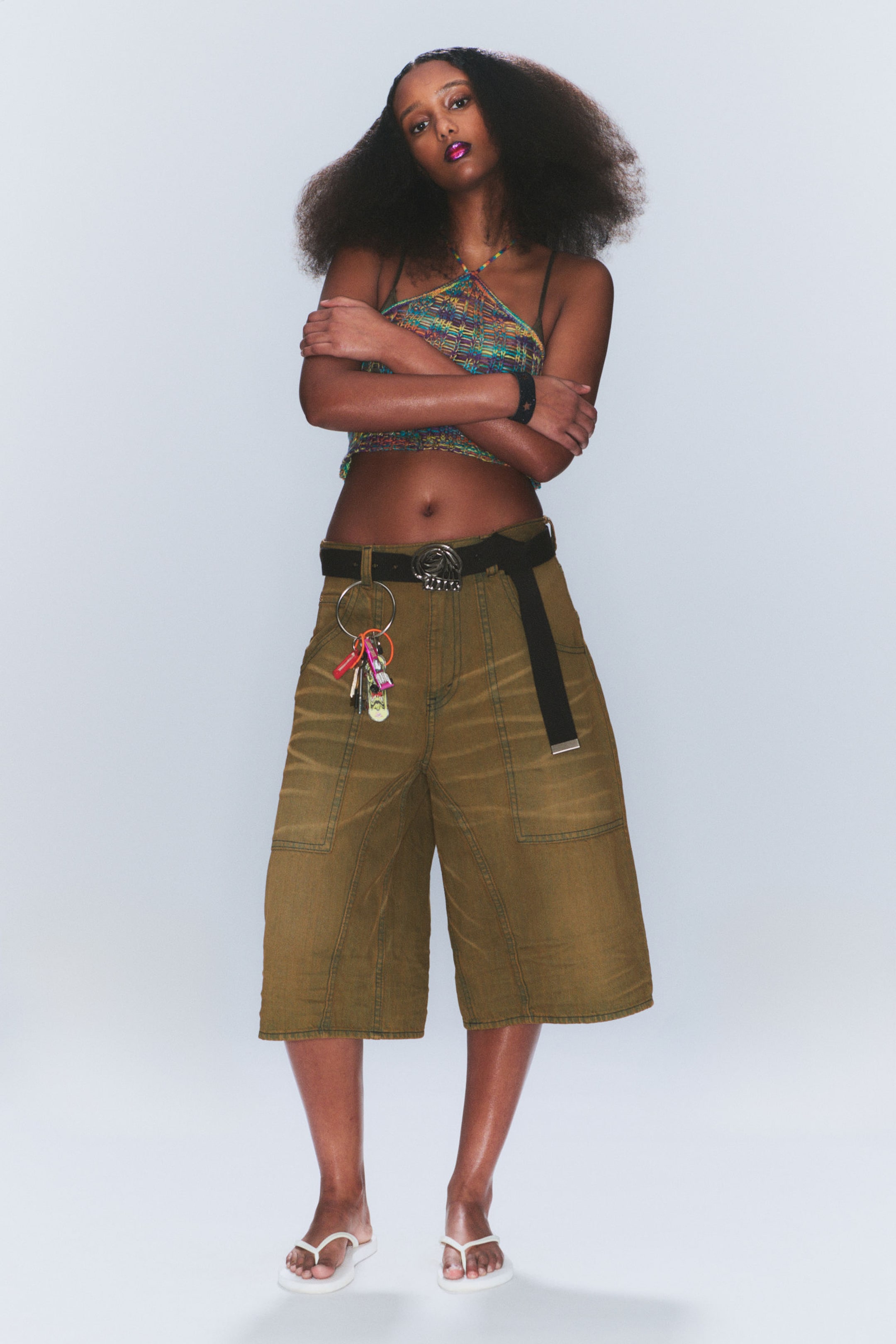 Deep Brown - Dunno Loose Fit Carpenter Jorts - 3
