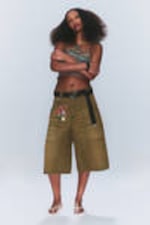 Deep Brown - Dunno Loose Fit Carpenter Jorts - 3