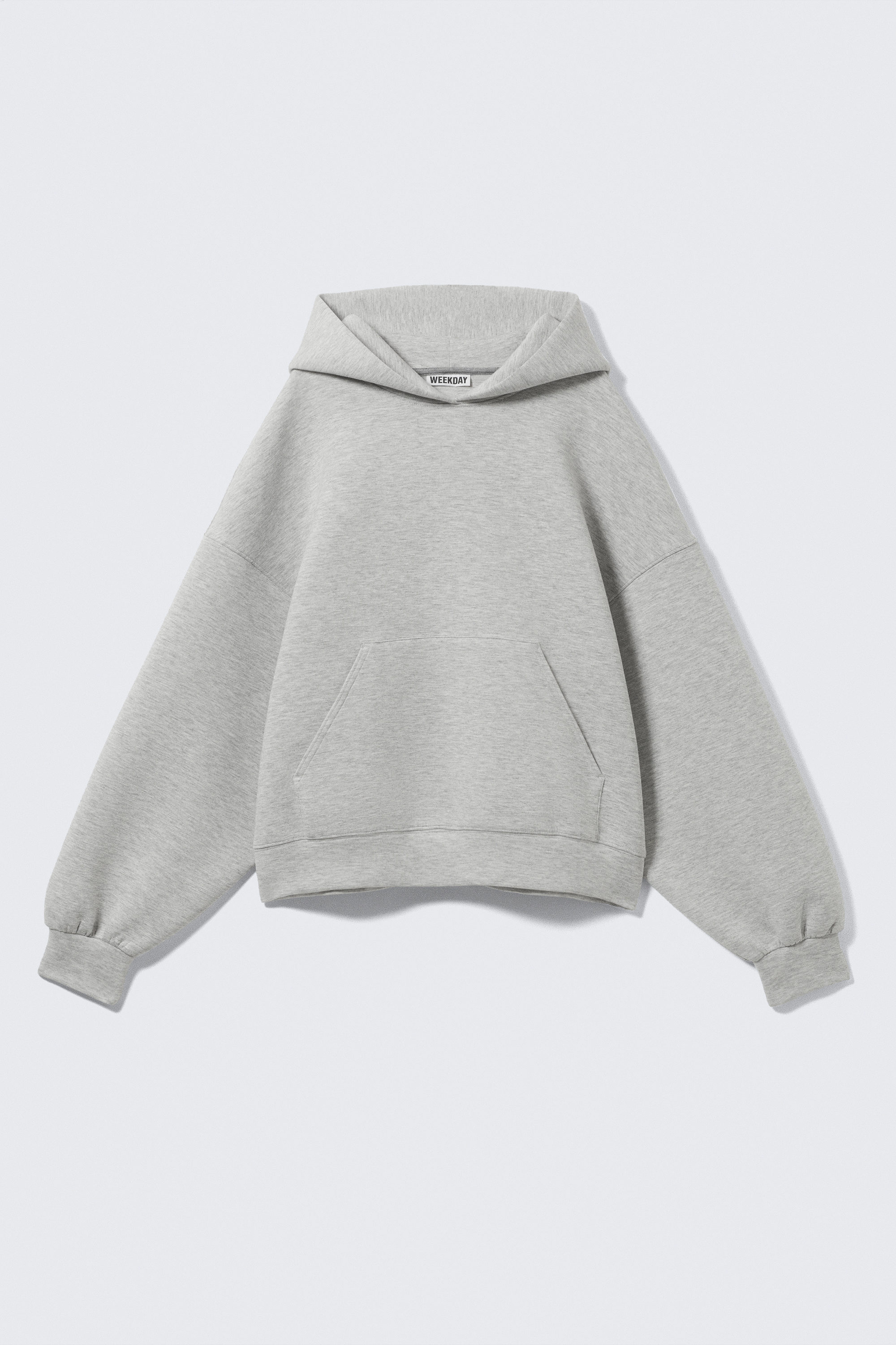 Light Grey - Oversized Scuba Hoodie - 3