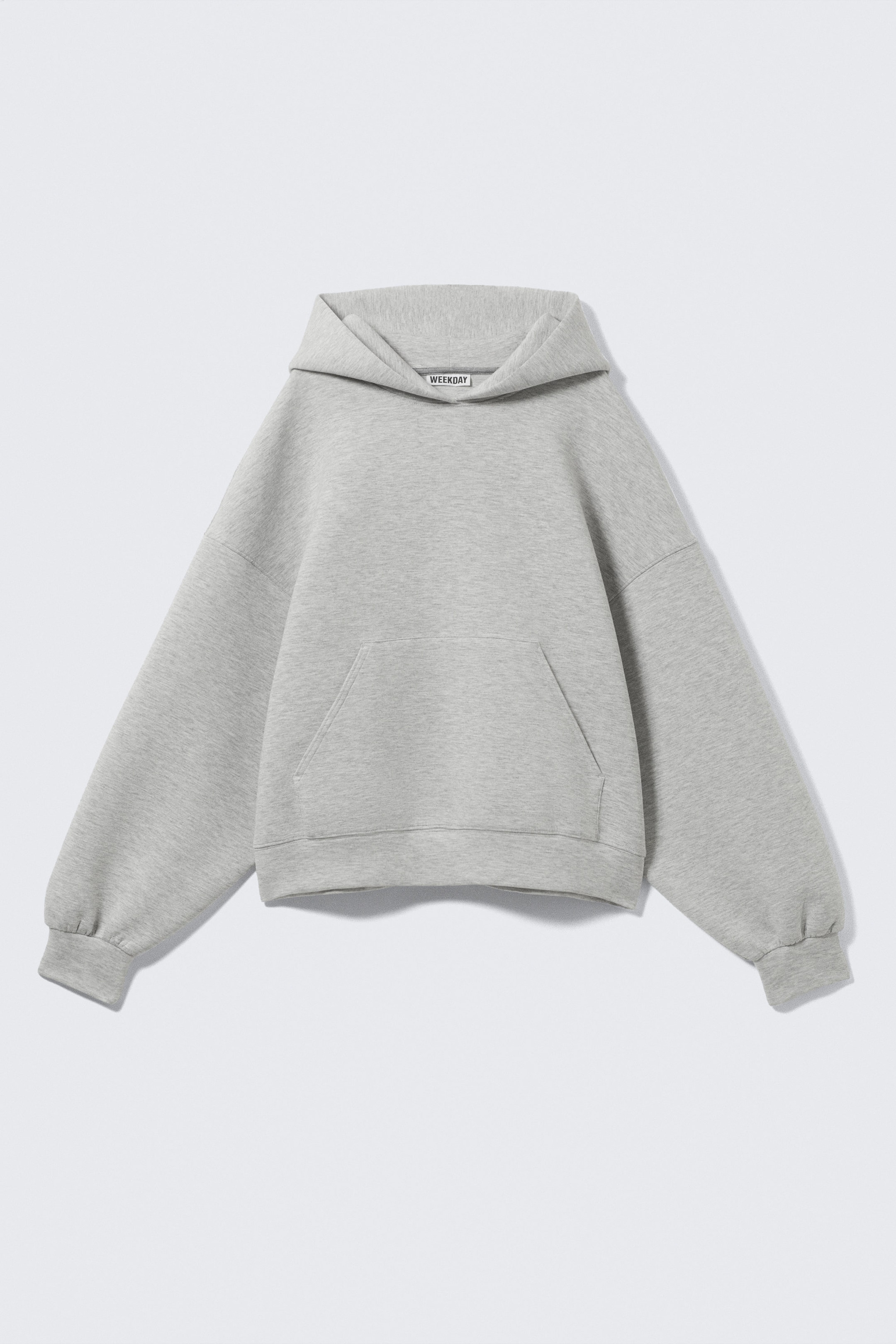 Light Grey - Oversized Scuba Hoodie - 3