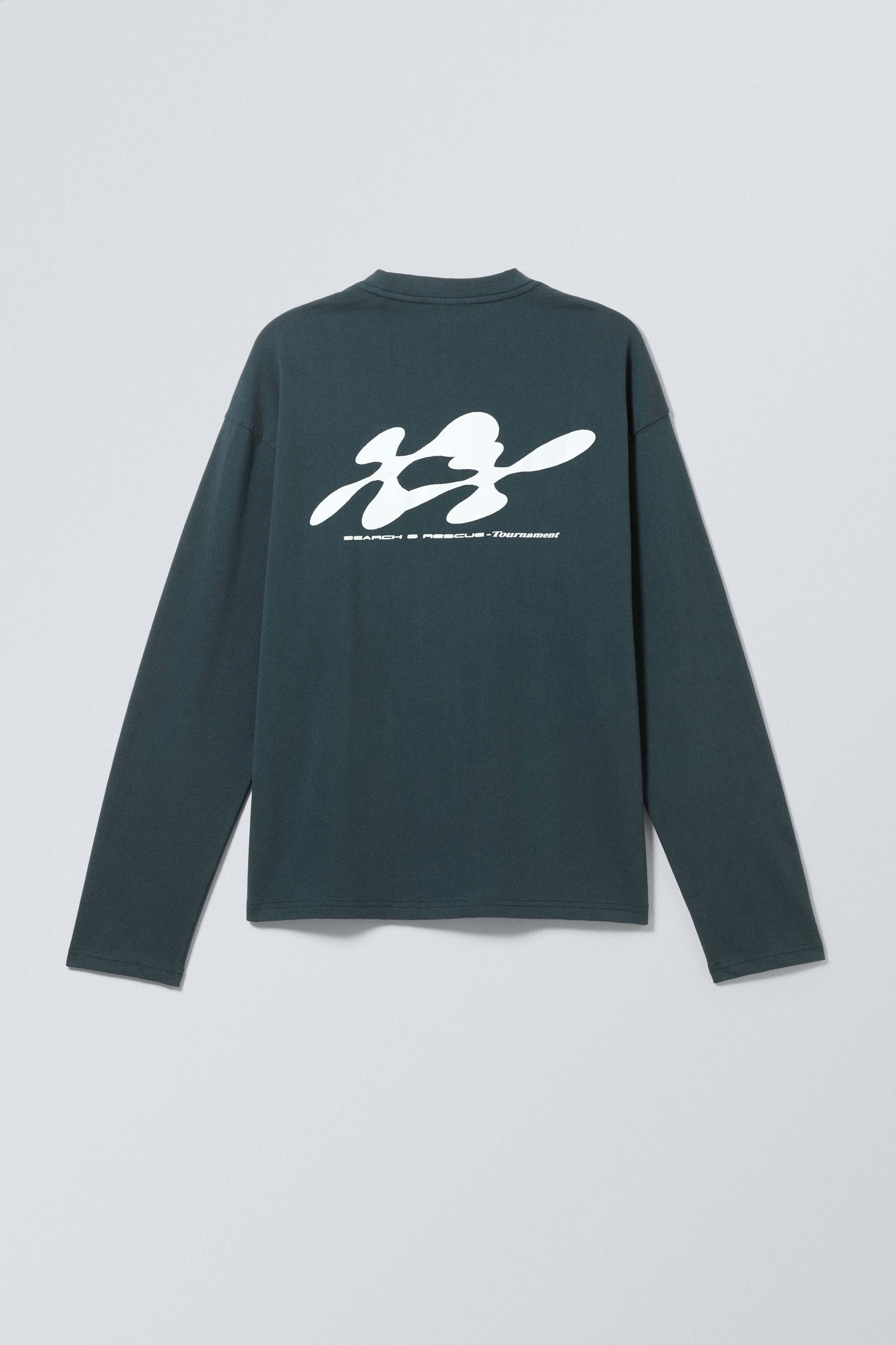 Gris foncé - T-shirt carré graphique à manches longues Great - 1