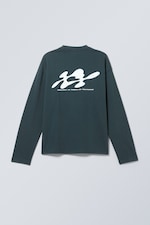 Gris foncé - T-shirt carré graphique à manches longues Great - 1