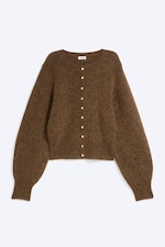 Brown Melange - Mohair blend cardigan - 4