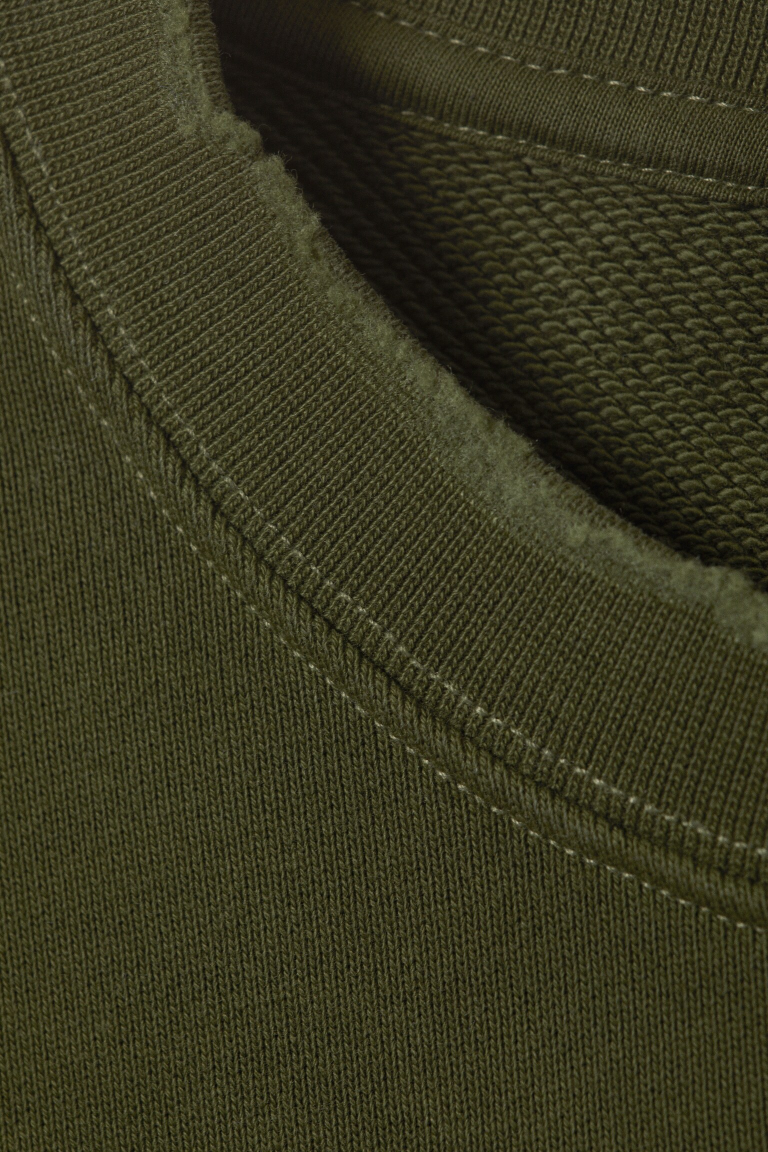 Boxy Distressed Sweatshirt - Dark Green/Faded Black - 5