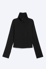 Black - Long-sleeved buttoned shirt - 4