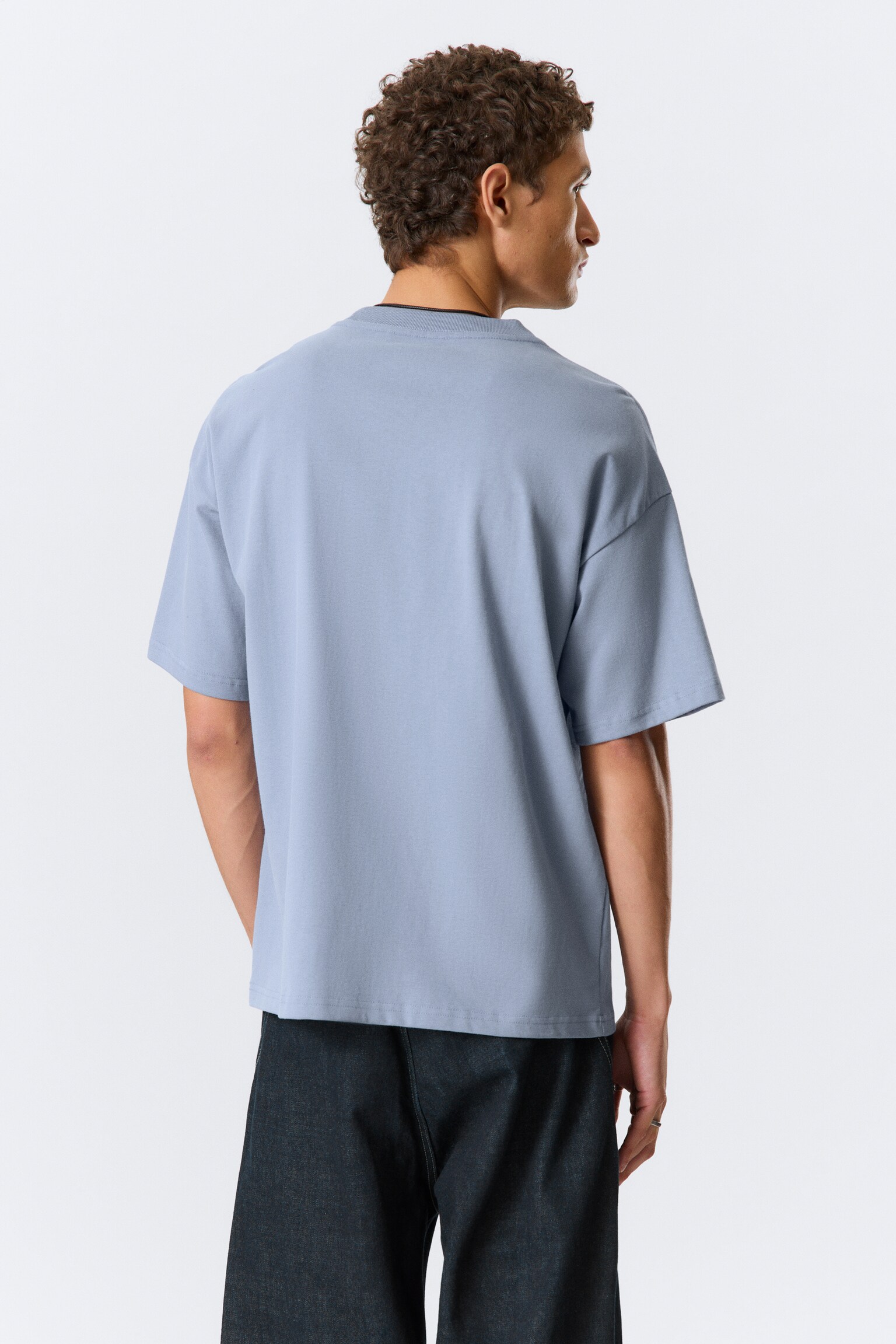 Kastiges T-Shirt - Helles Taubenblau/Weiß/Schwarz/Dunkelblau/Dunkles Marineblau/Dunkelbraun/Hellgrau/Khaki/Dunkelgrün/Hellgrau meliert/Dunkelgrau - 6