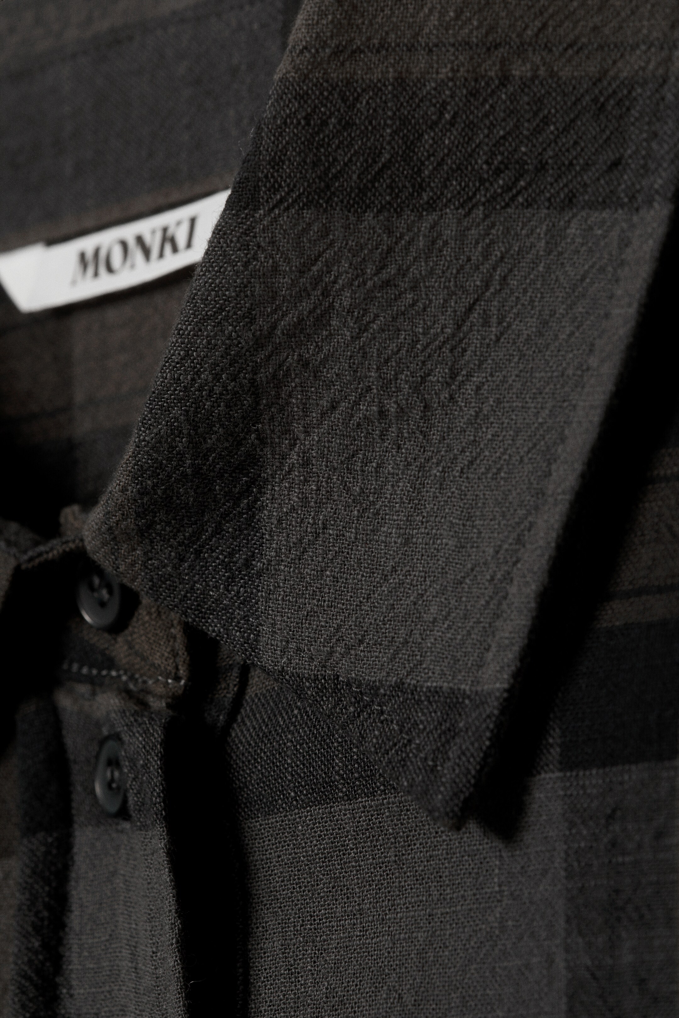 Ingrandisci l'immagine: Oversized Long-Sleeved Cotton Shirt - Checked Dark Grey - DONNA | H&M CH 5