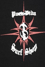 Schwarz - Pura Vida Surf Shop - Kastiges T-Shirt mit Grafikprint - 1
