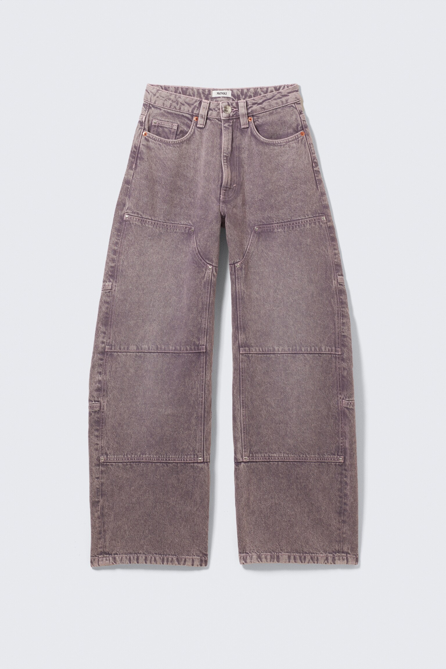 High Waisted Cocoon Leg Jeans - Dusty Purple - 2