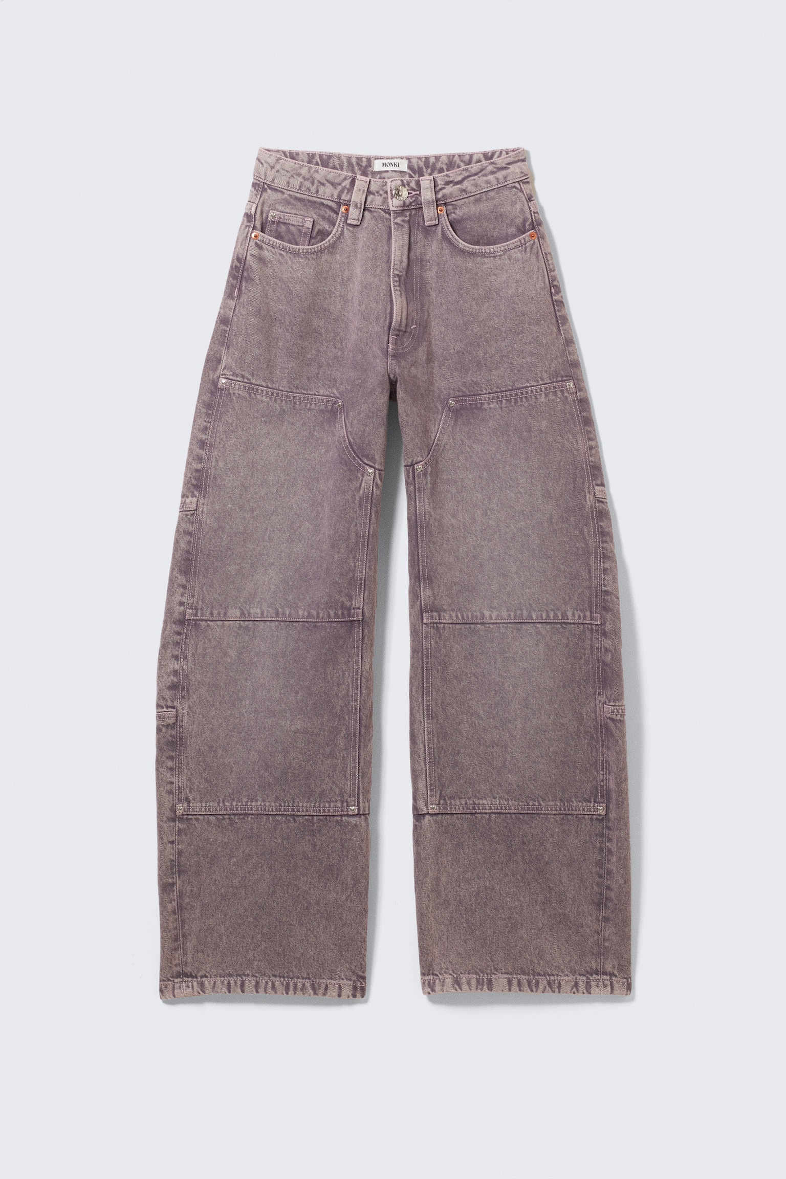 Fiero High Waisted Cocoon Leg Jeans - Dusty Purple - 2
