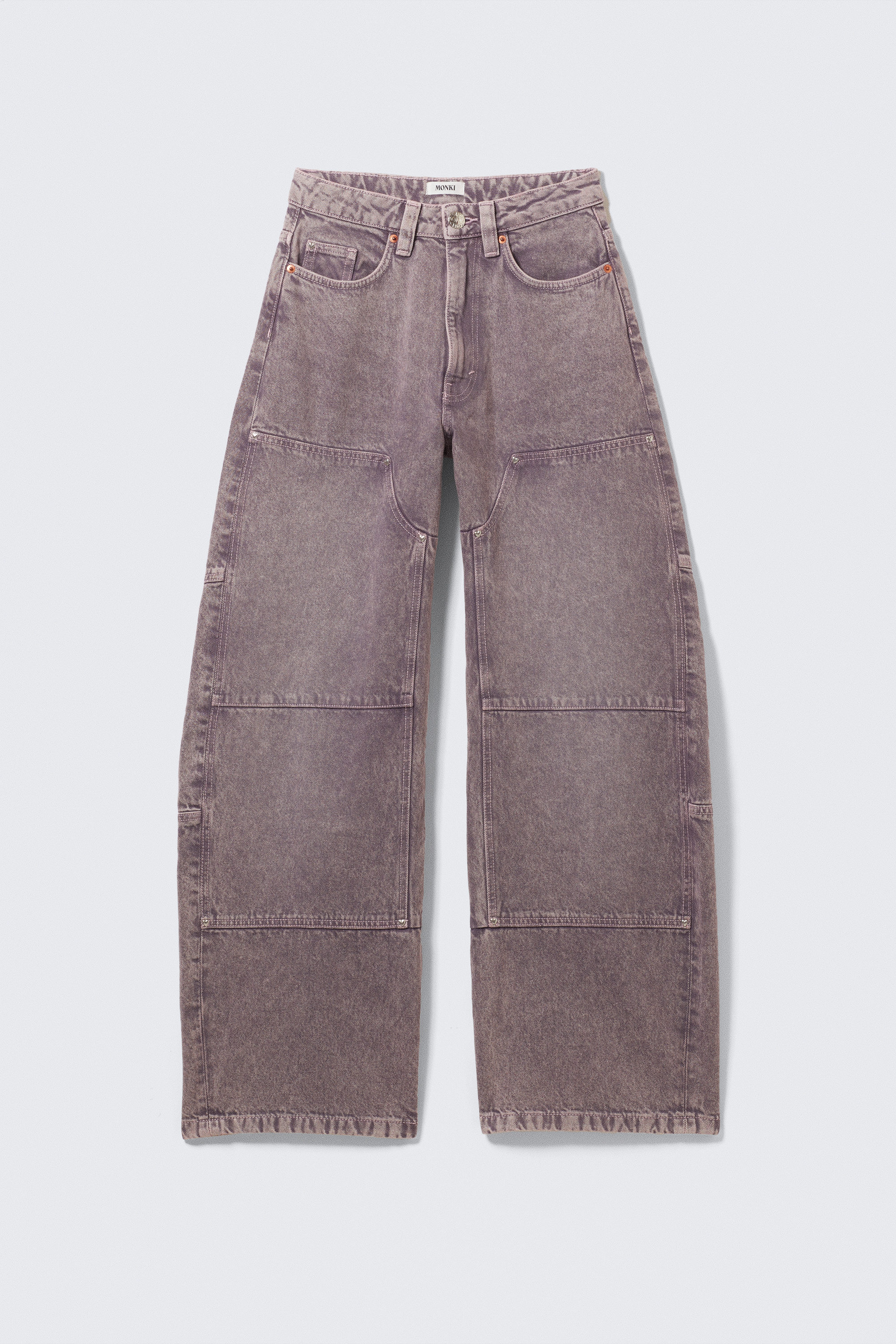 Staubiges Lila - Fiera High Waisted Cocoon Leg Jeans - 1