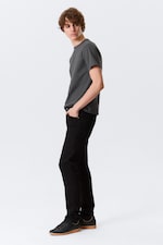 Almost Black - Black - Sunday Mid Rise Slim Tapered Leg Jeans - 3
