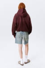 Dark Red - Round Oversized Zip Hoodie - 4