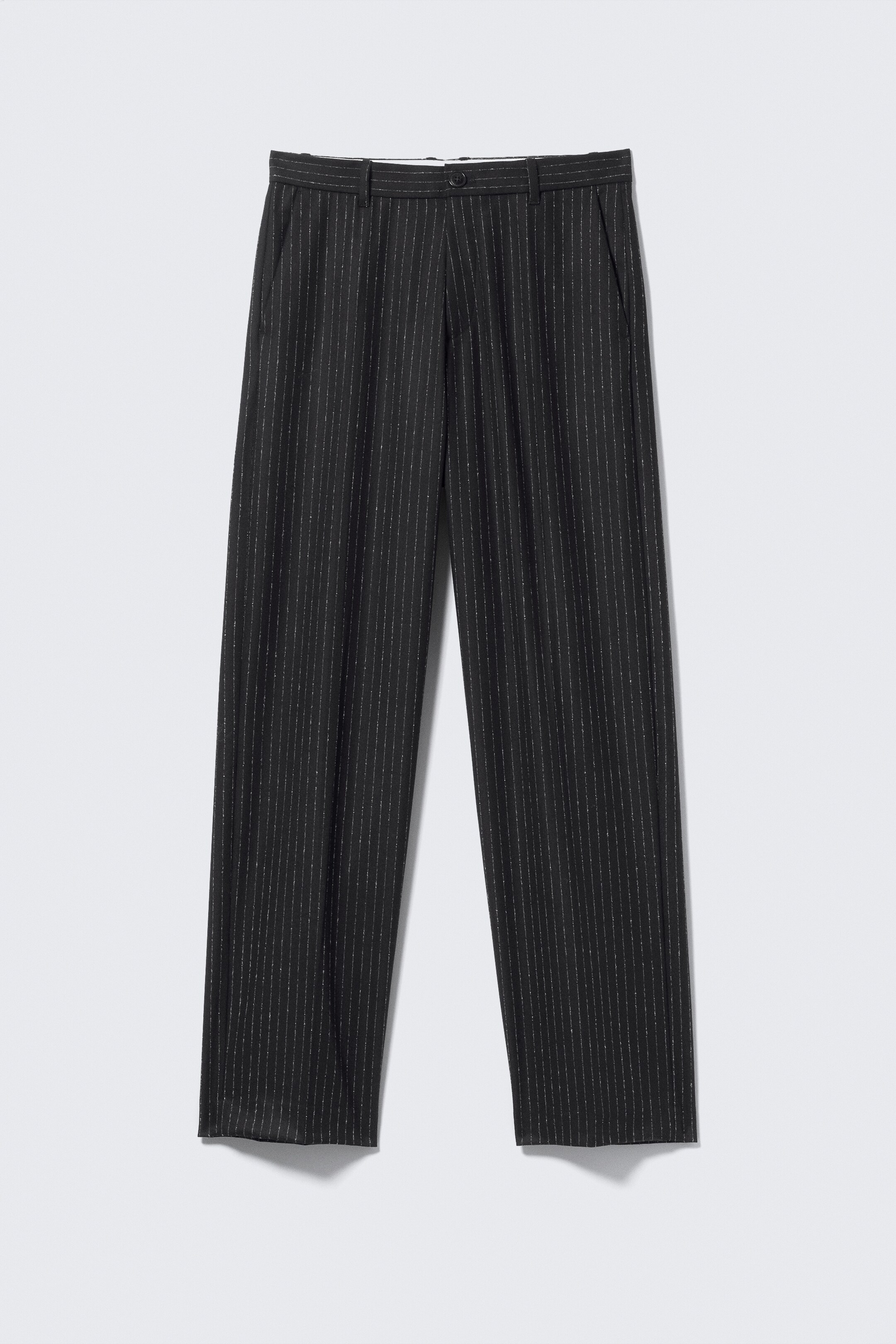 Visa större bild: Relaxed fit kostymbyxor - Svart kritstrecksrandig - HERR | H&M FI 5