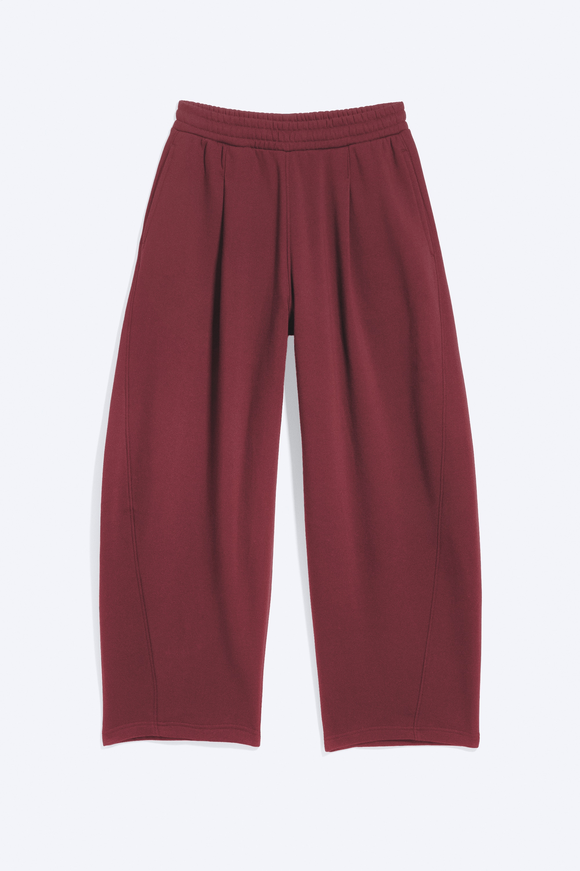 Pantalon de jogging ample à plis - Rouge foncé/Gris chiné/Noir foncé
