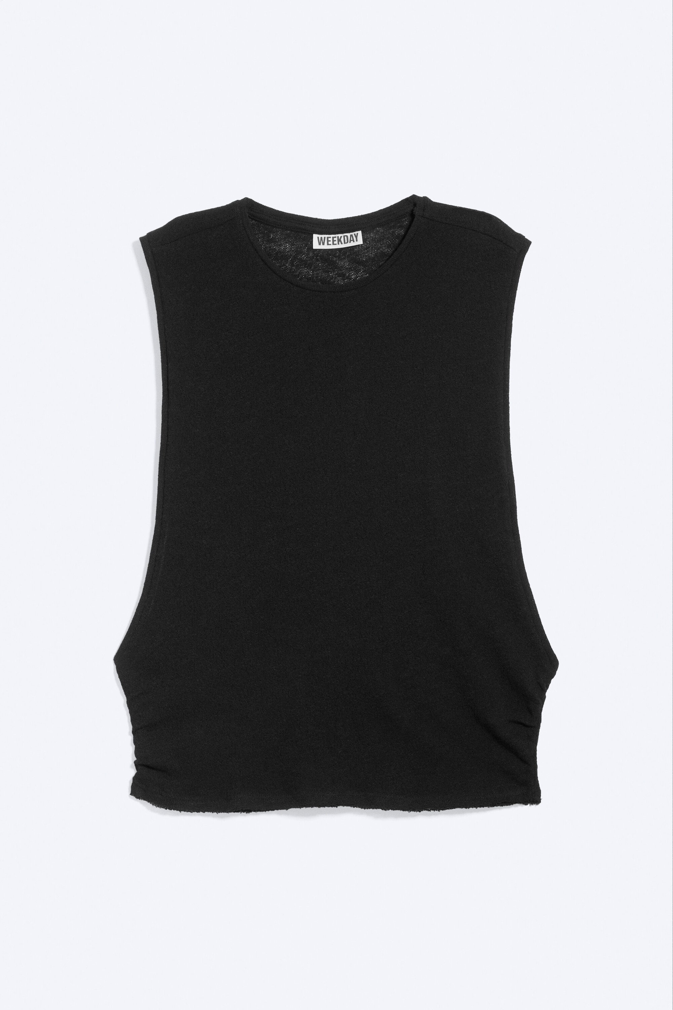 Black - Tanktop mit Raffungen - 4