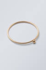 Silver - Diamond-Shaped Metal Stone Bracelet - 0