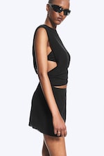 Svart - Minikjol i bomull - 1