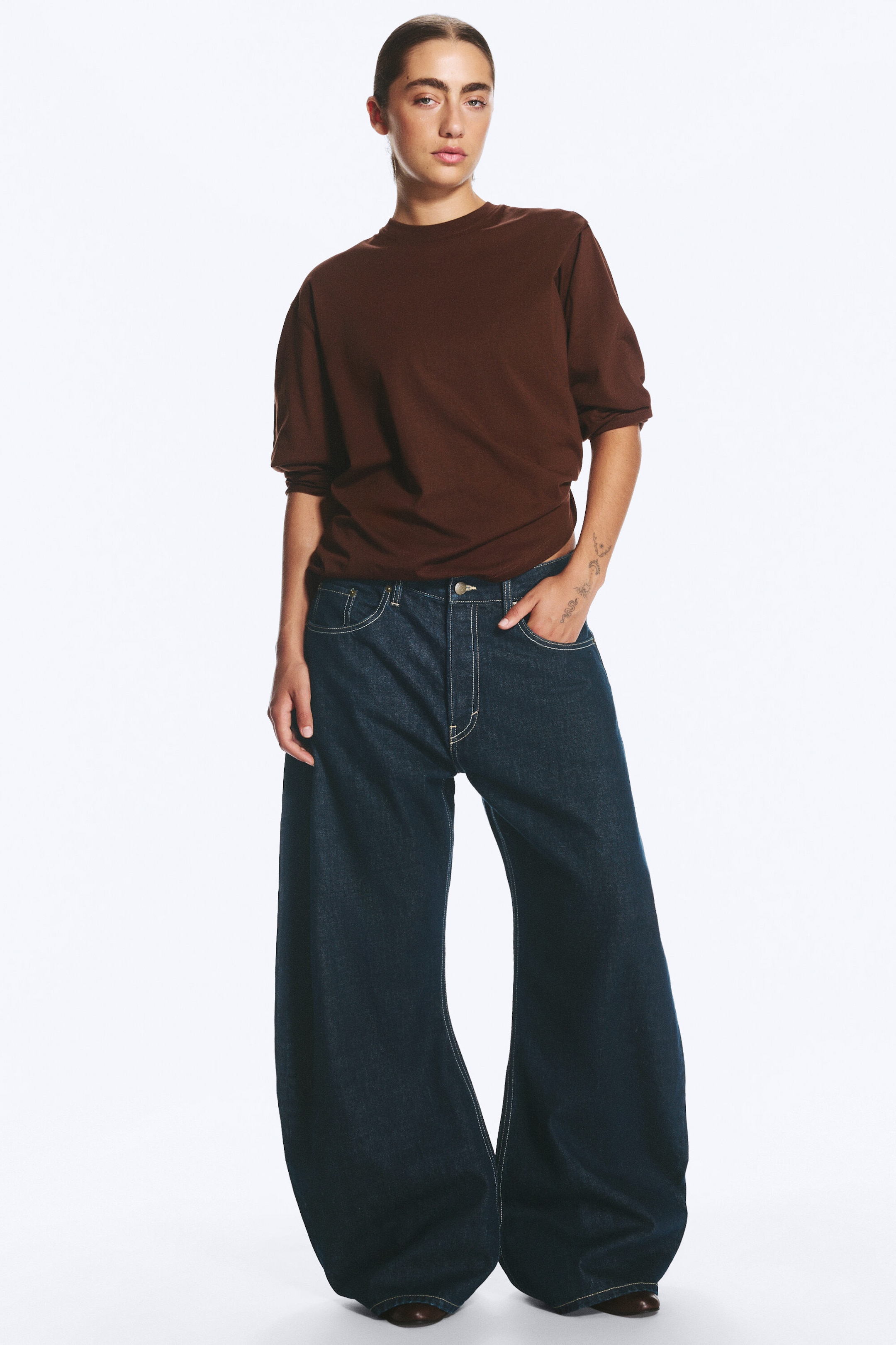 Blue - Solera Loose Barrel Jeans - 1