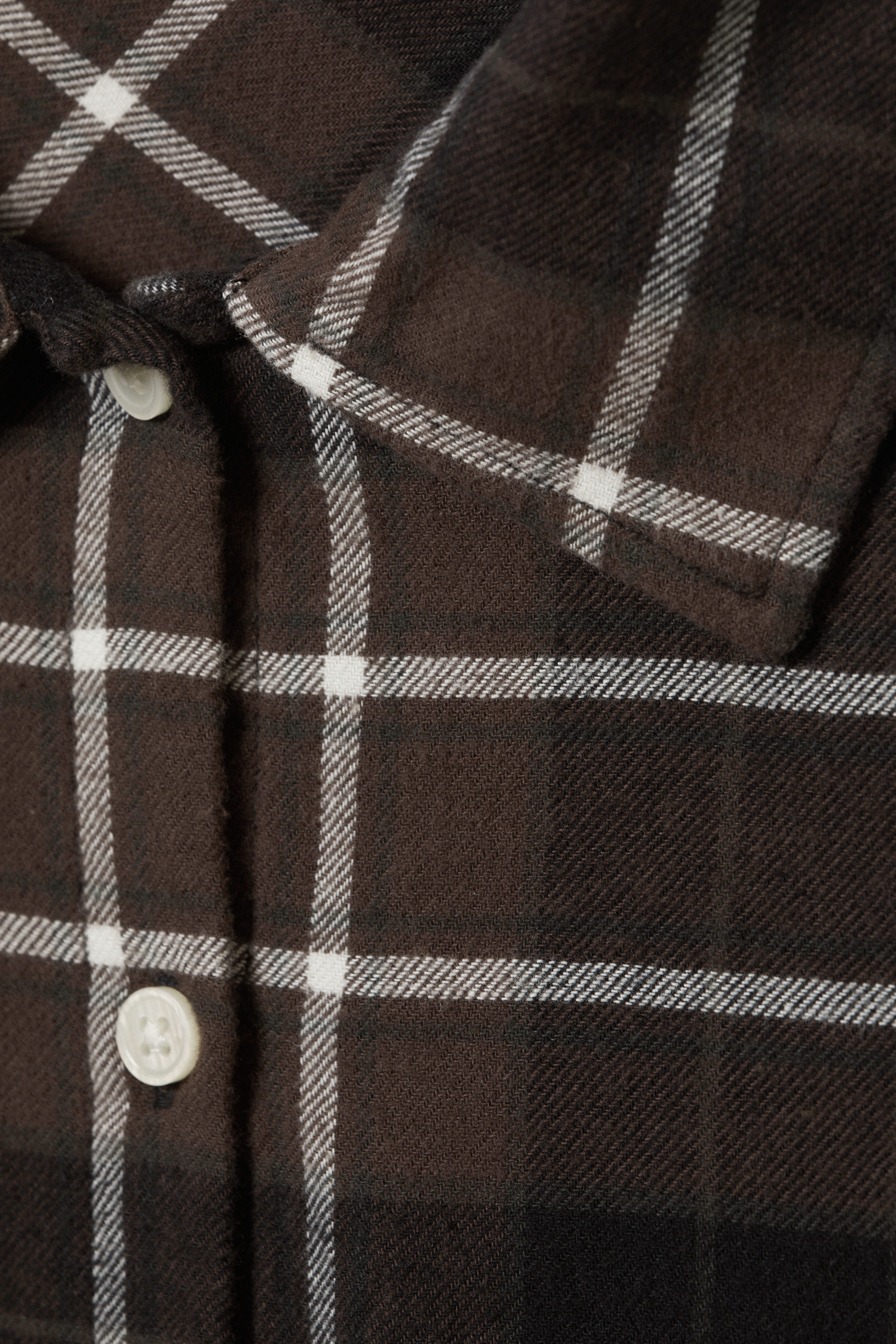 Marron écossais - Chemise en flanelle écossaise courte - 4