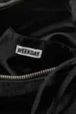 Schwarz - Rechteckige Schultertasche aus Cord - 2