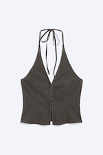 Gris foncé - Haut dos nu col V ripstop - 5