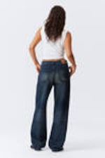 Deep Ocean Blue - Dunkelblau - Rail Mid Waist Loose Wide Leg Jeans - 3