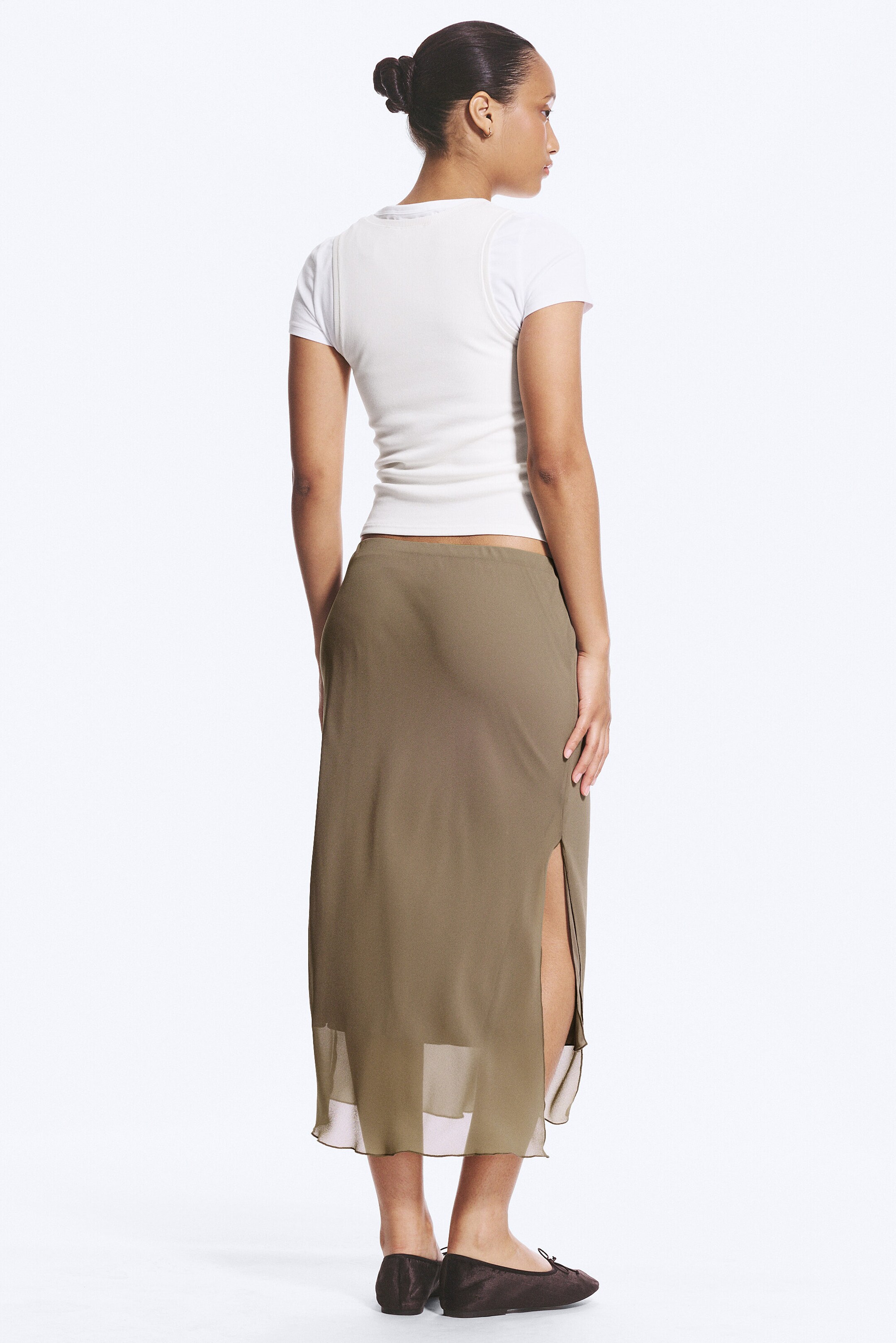 Dusty Mole - Low Rise Midi Skirt - 2