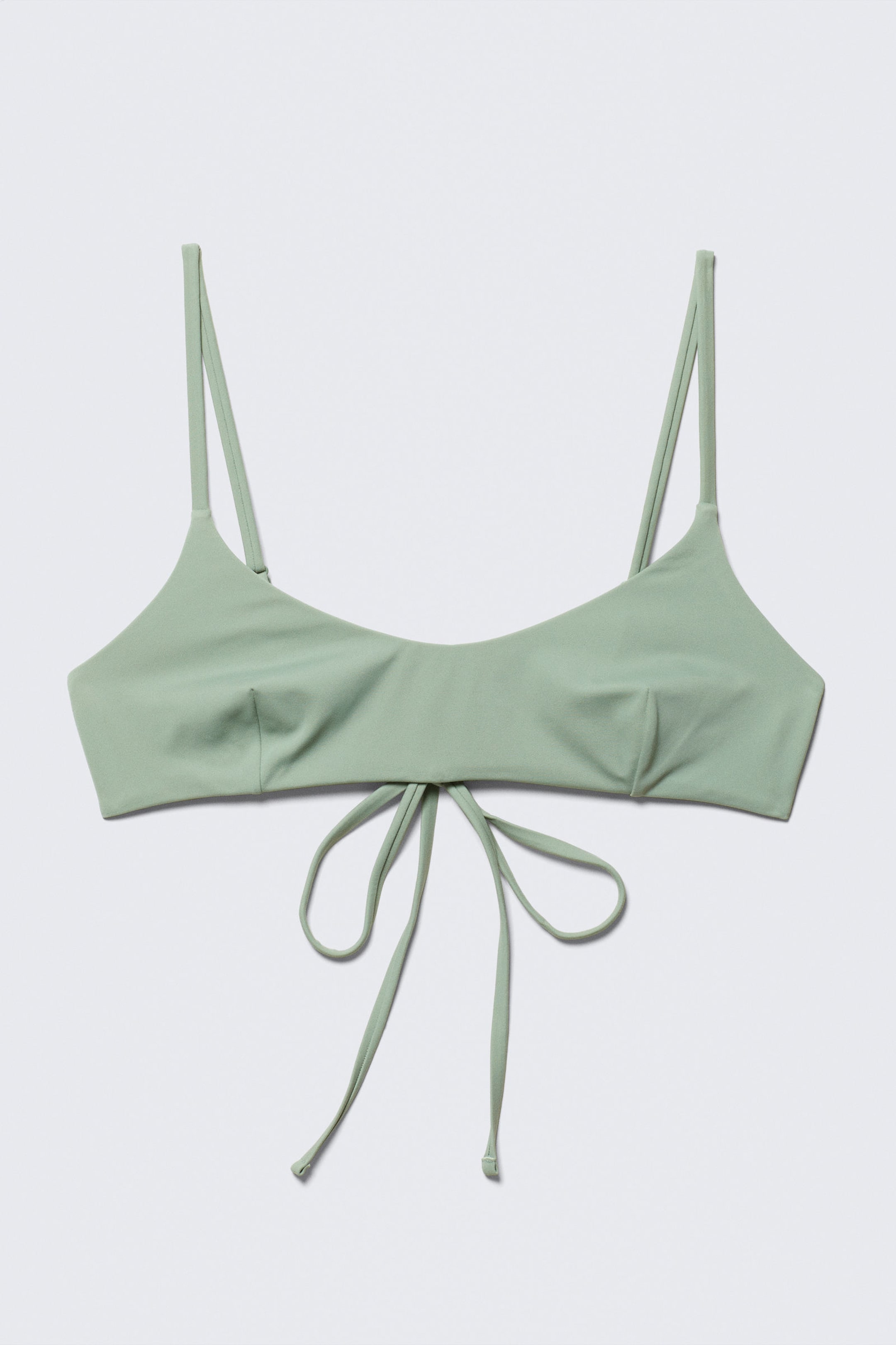Light Green - Strappy Bikini Top - 7