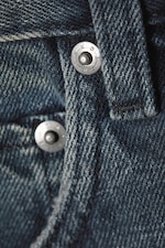Deep Ocean Blue - Dark Blue - Time Loose Bootcut Jeans - 1
