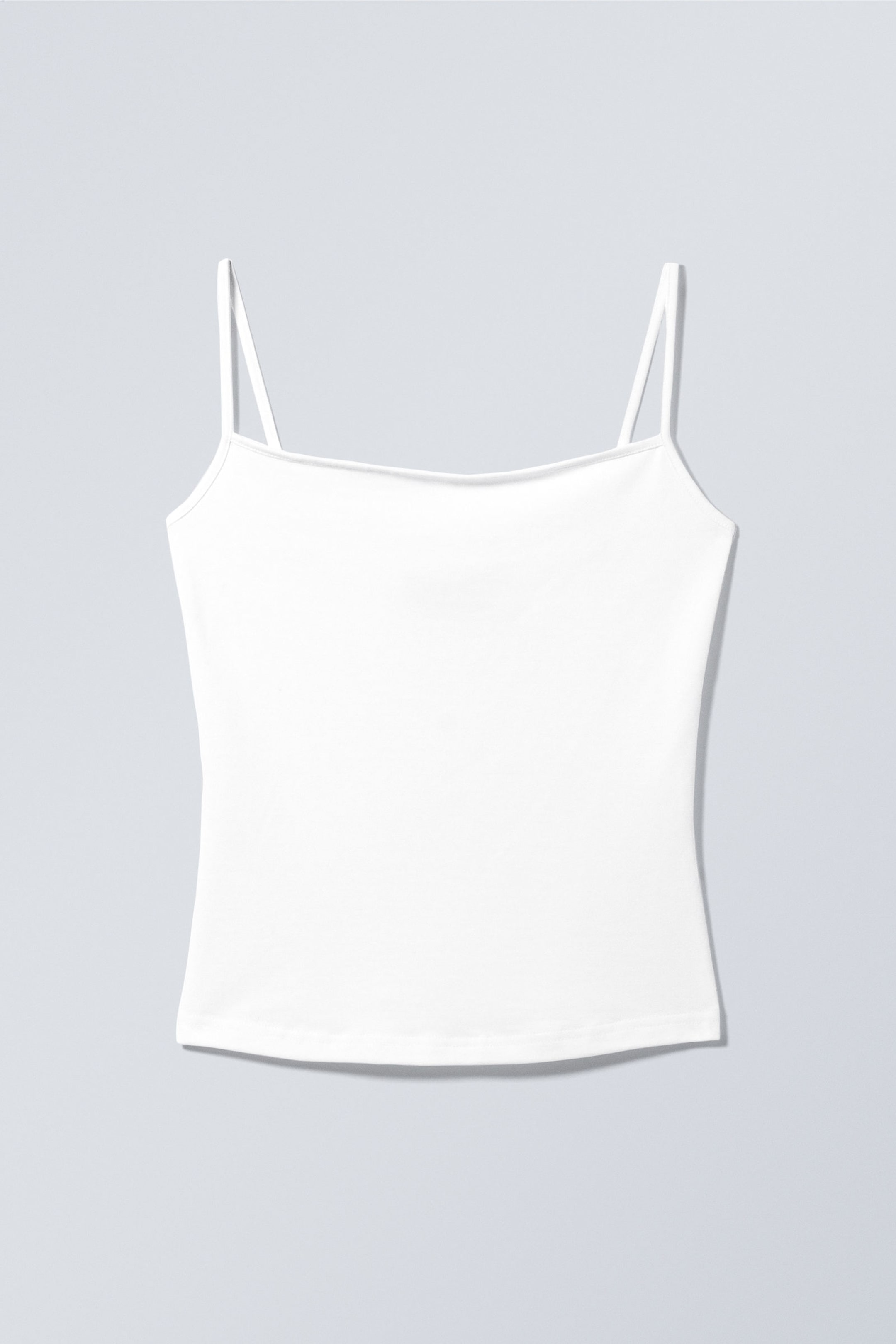 White - Slim Fitted Cotton Singlet - 1