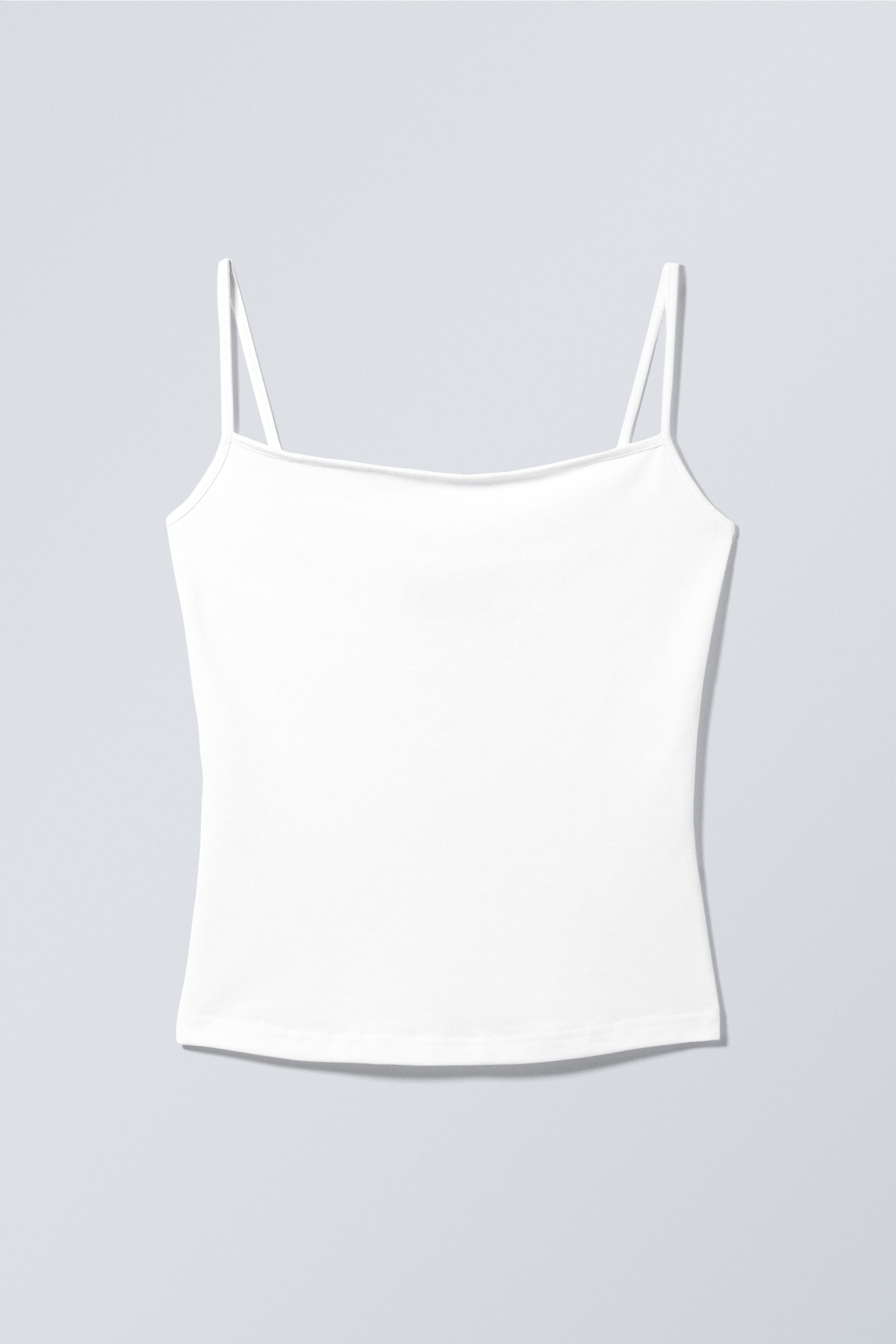 White - Slim Fitted Cotton Singlet - 0
