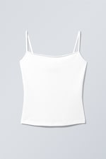 White - Slim Fitted Cotton Singlet - 0