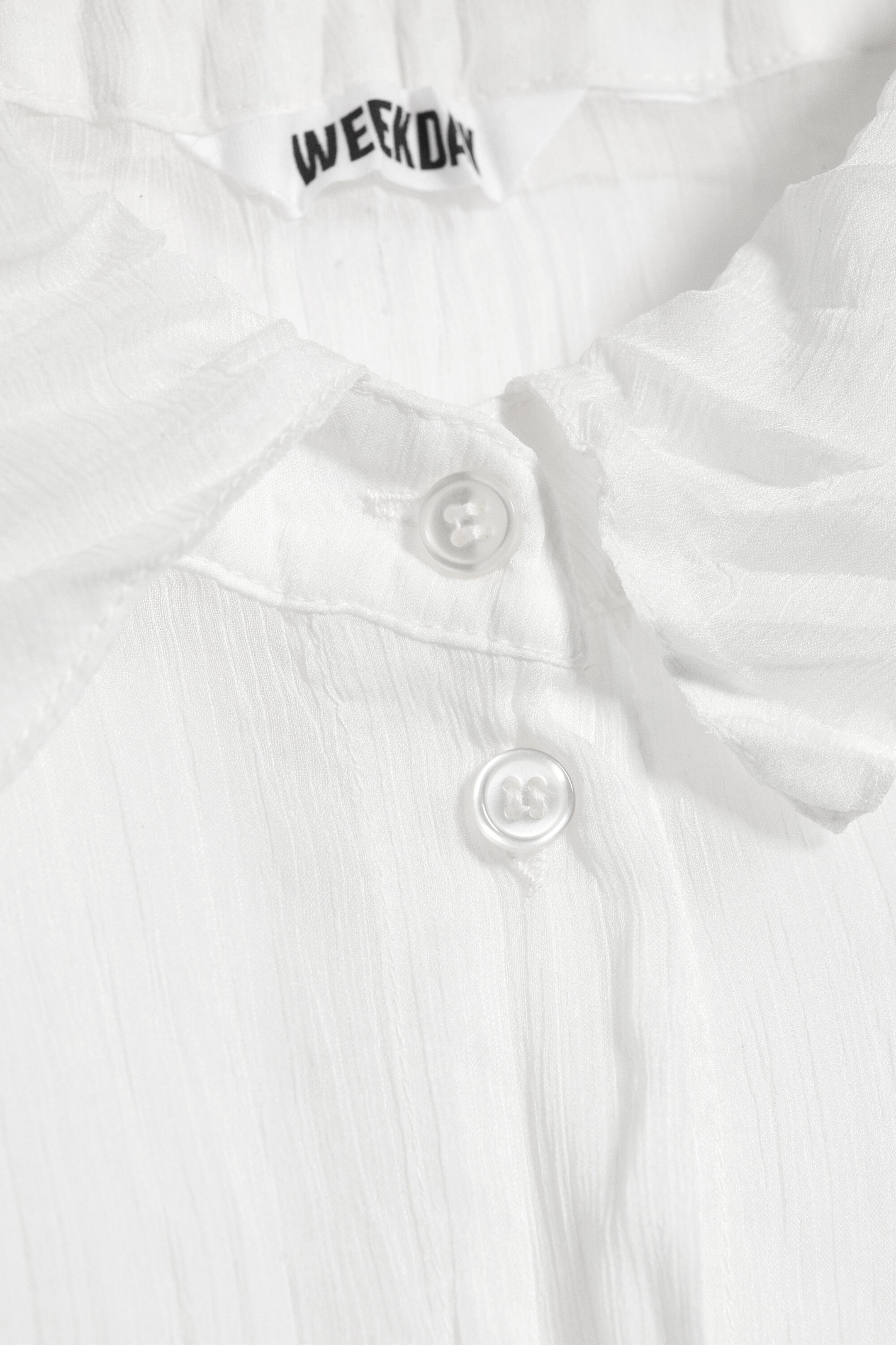 White - Sheer A-line Long-sleevd shirt - 5