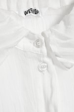 White - Sheer A-line Long-sleevd shirt - 5