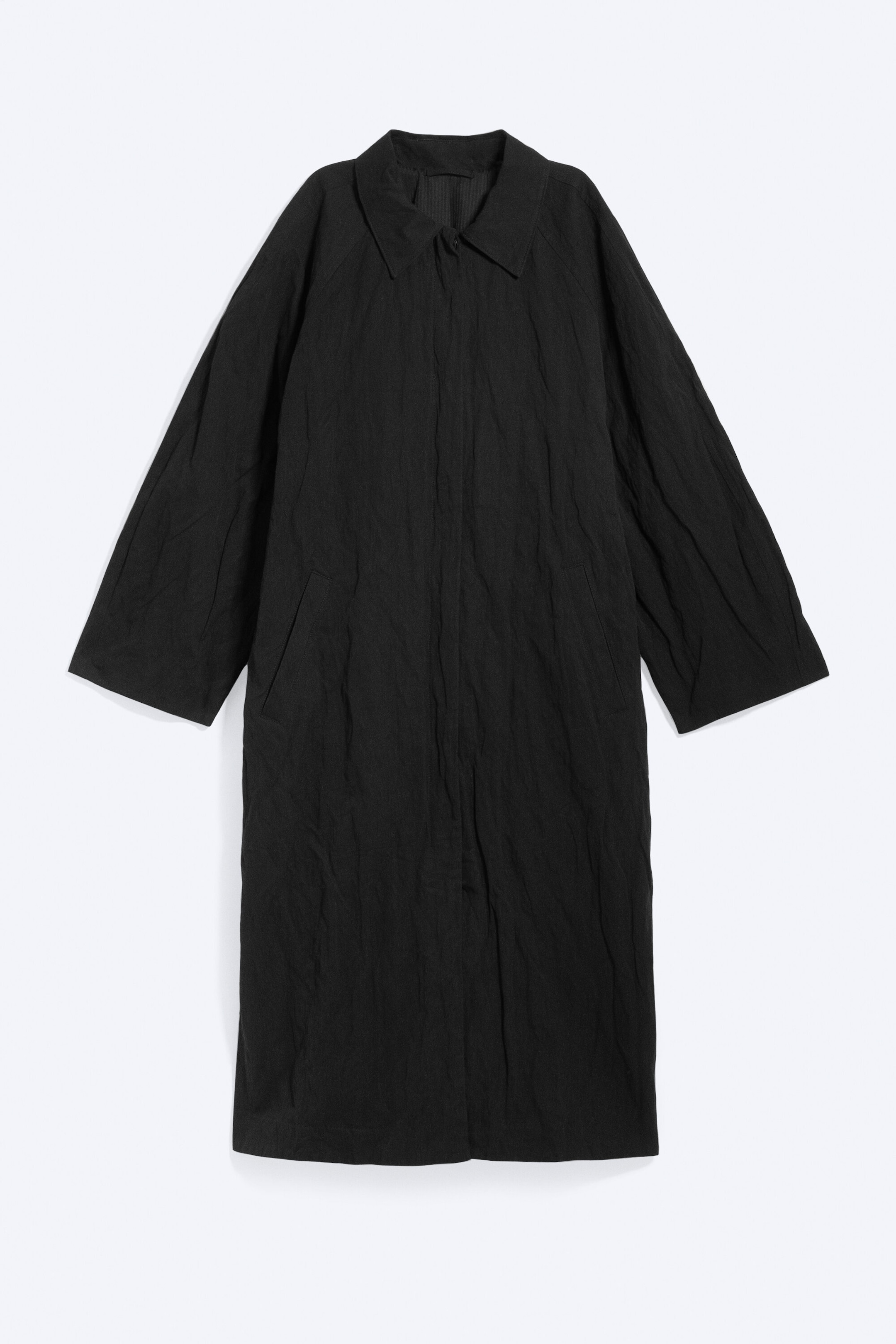 Off-black - Crinkled Artist Coat - 5