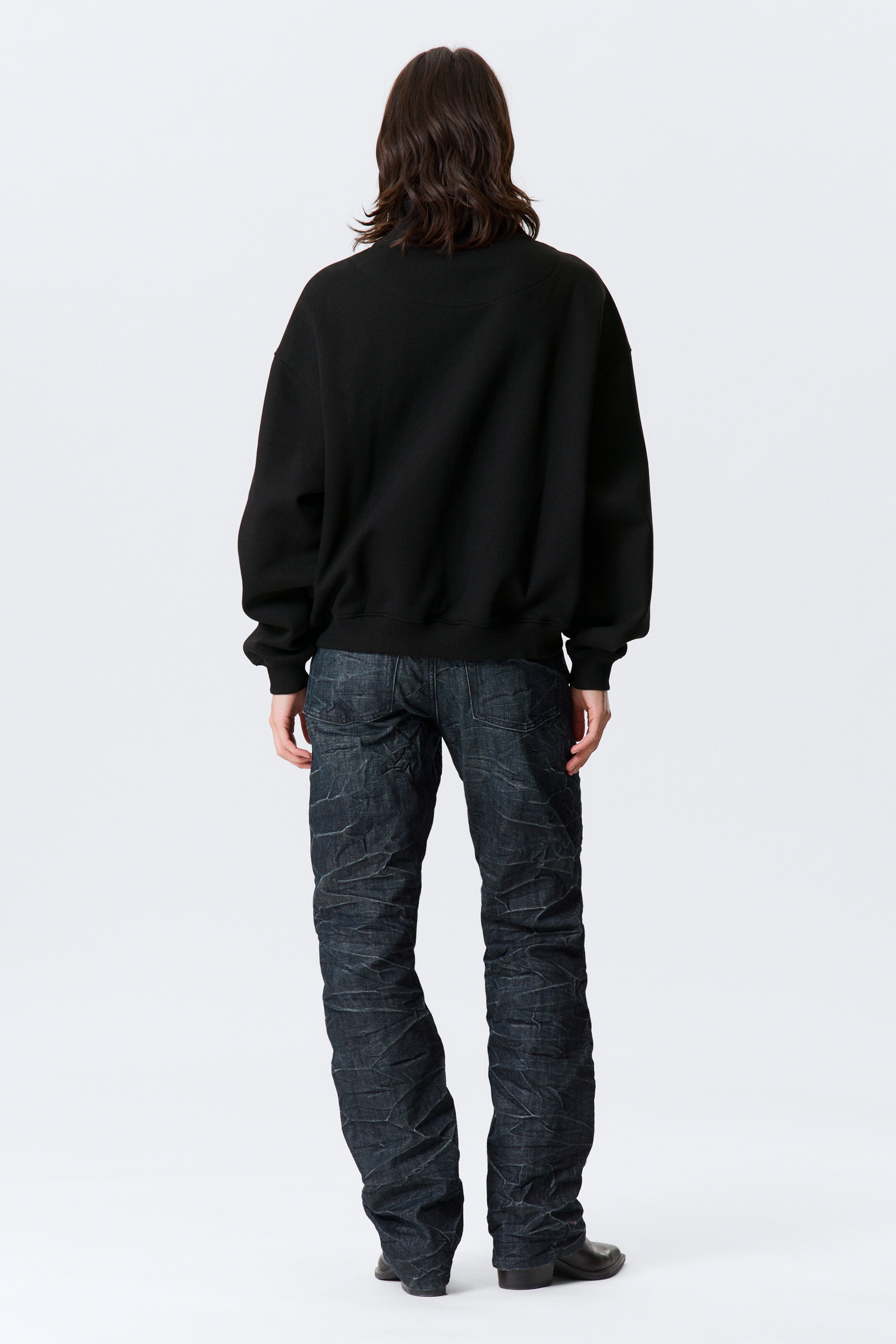 Ingrandisci l'immagine: Loose Funnel Neck Zip Cardigan - Black - DONNA | H&M CH 3