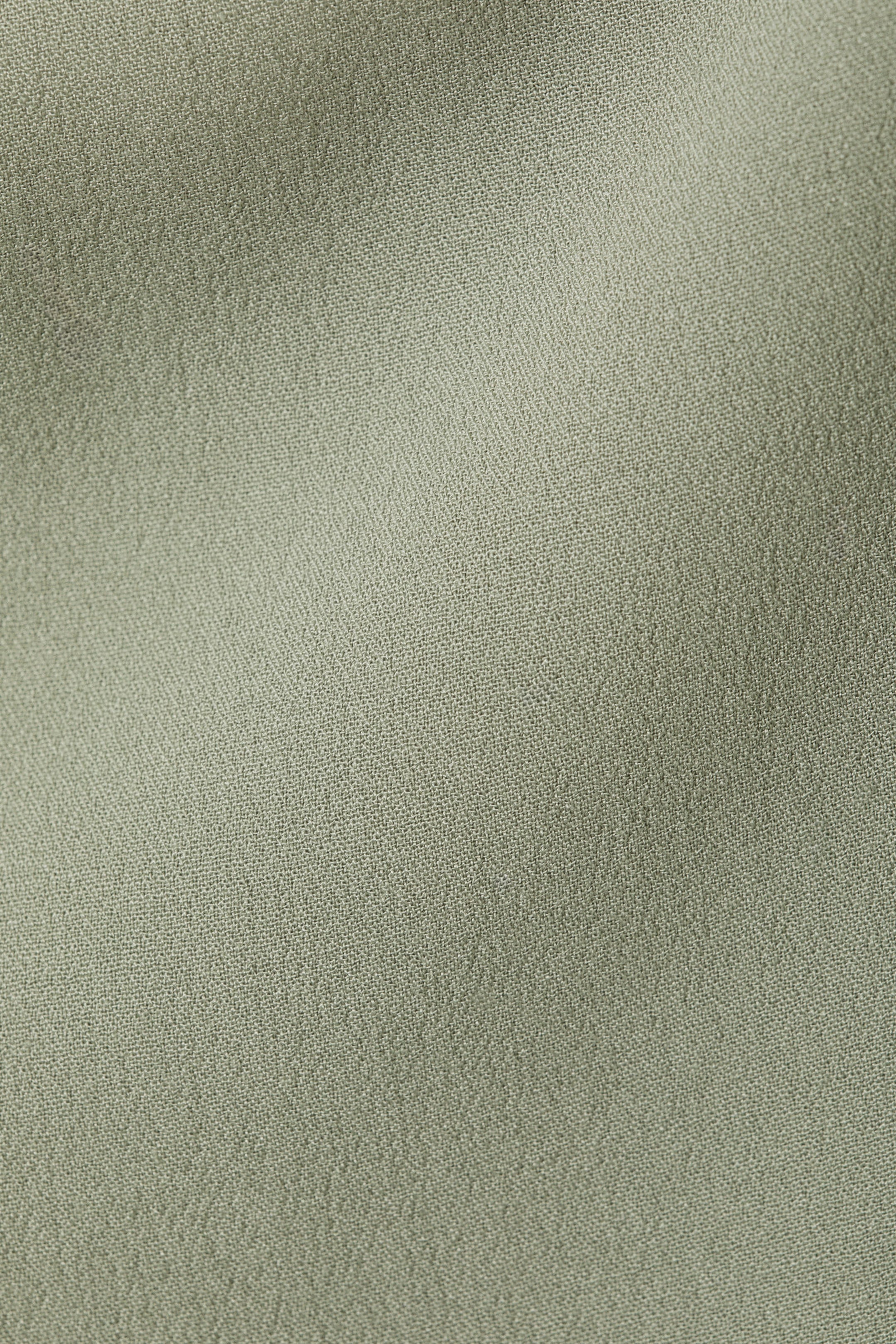 Light Dusty Khaki Green - Off-shoulder Strappy Drape Top - 2