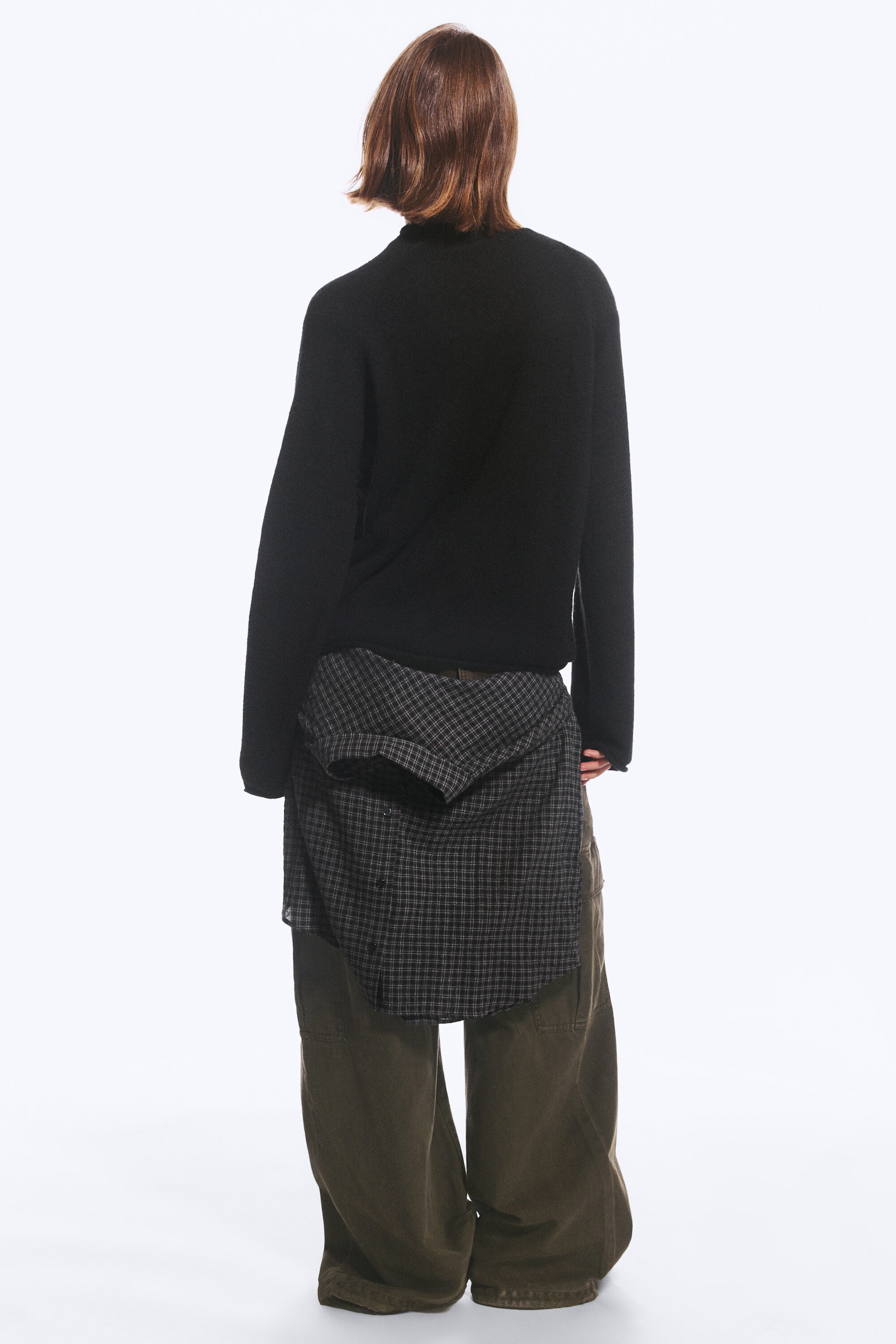 Black - Loose wool blend jumper - 5
