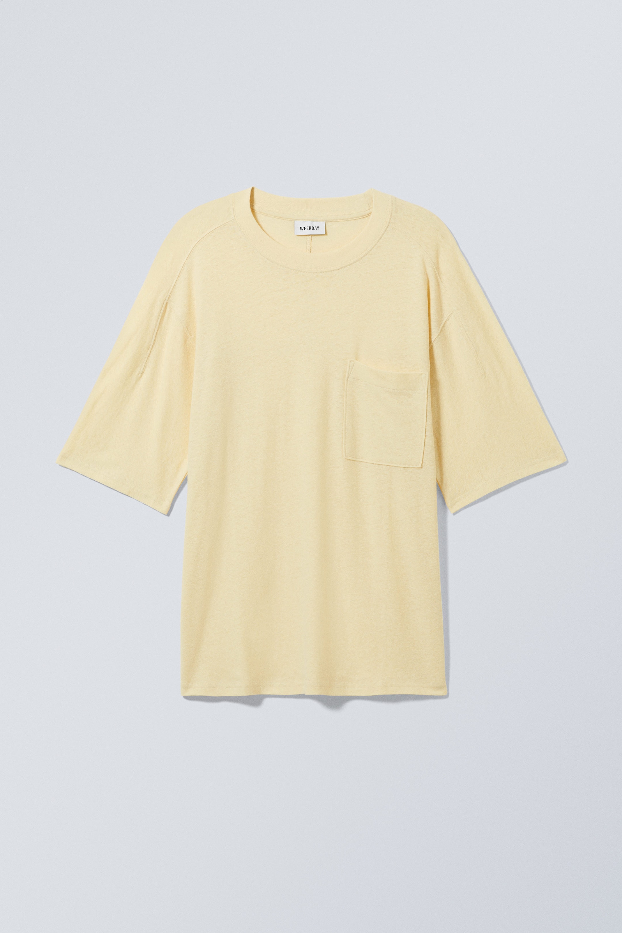 Beige - Boxy Linen T-Shirt - 0