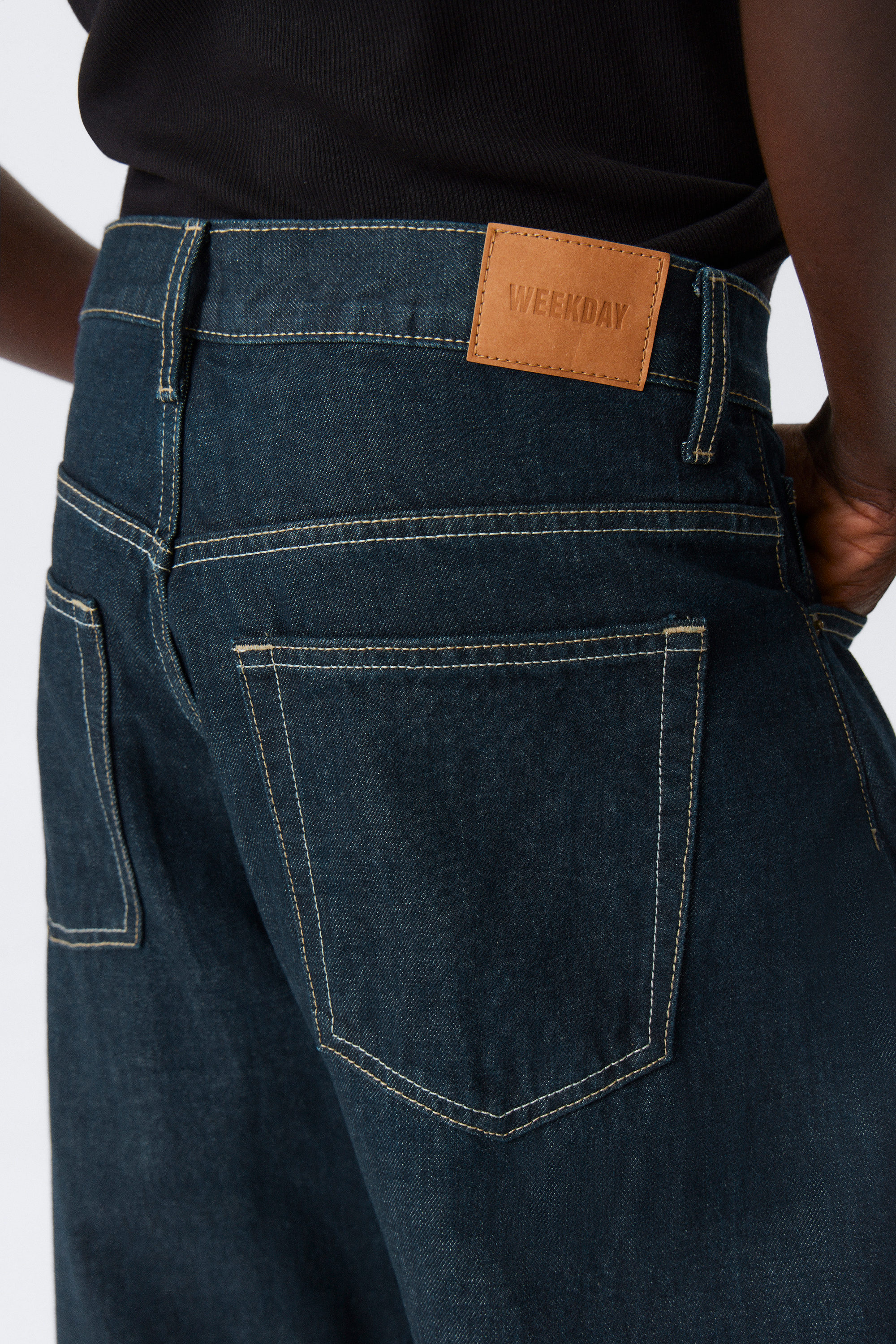 Blå - Solera Lediga Barrel Jeans - 11