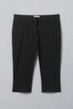Black Stripe - Slim Capri Trousers - 0