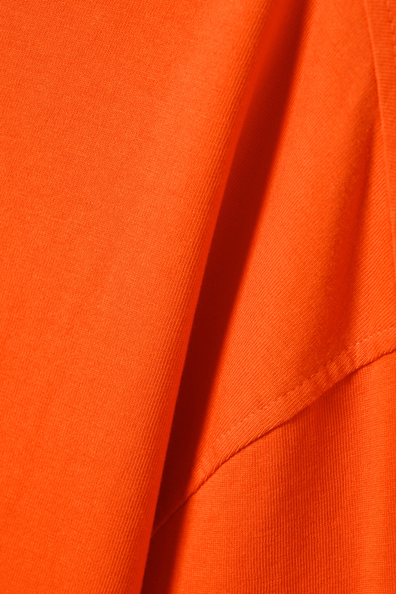 Oversized-T-Shirt mit langen Ärmeln - Leuchtendes Orange/Burgunderrot/Dunkelgrün/Weiß/Schwarz/Staubgrau - 3