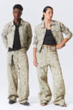 Dark Grey - Calcium - Astro Loose Baggy Leg Distressed Jeans - 0