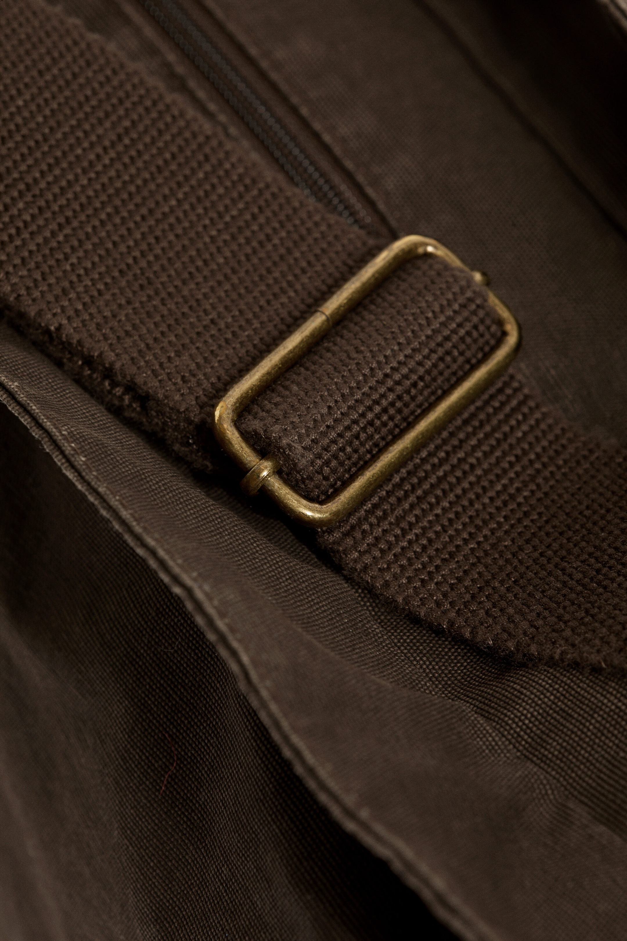Dark Brown - Unisex-Schultertasche aus Canvas - 4