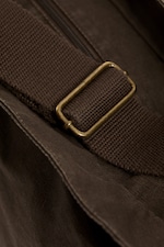 Dark Brown - Unisex-Schultertasche aus Canvas - 4
