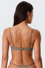 Dusty Grey - Sheer Lace Underwire Bra - 2