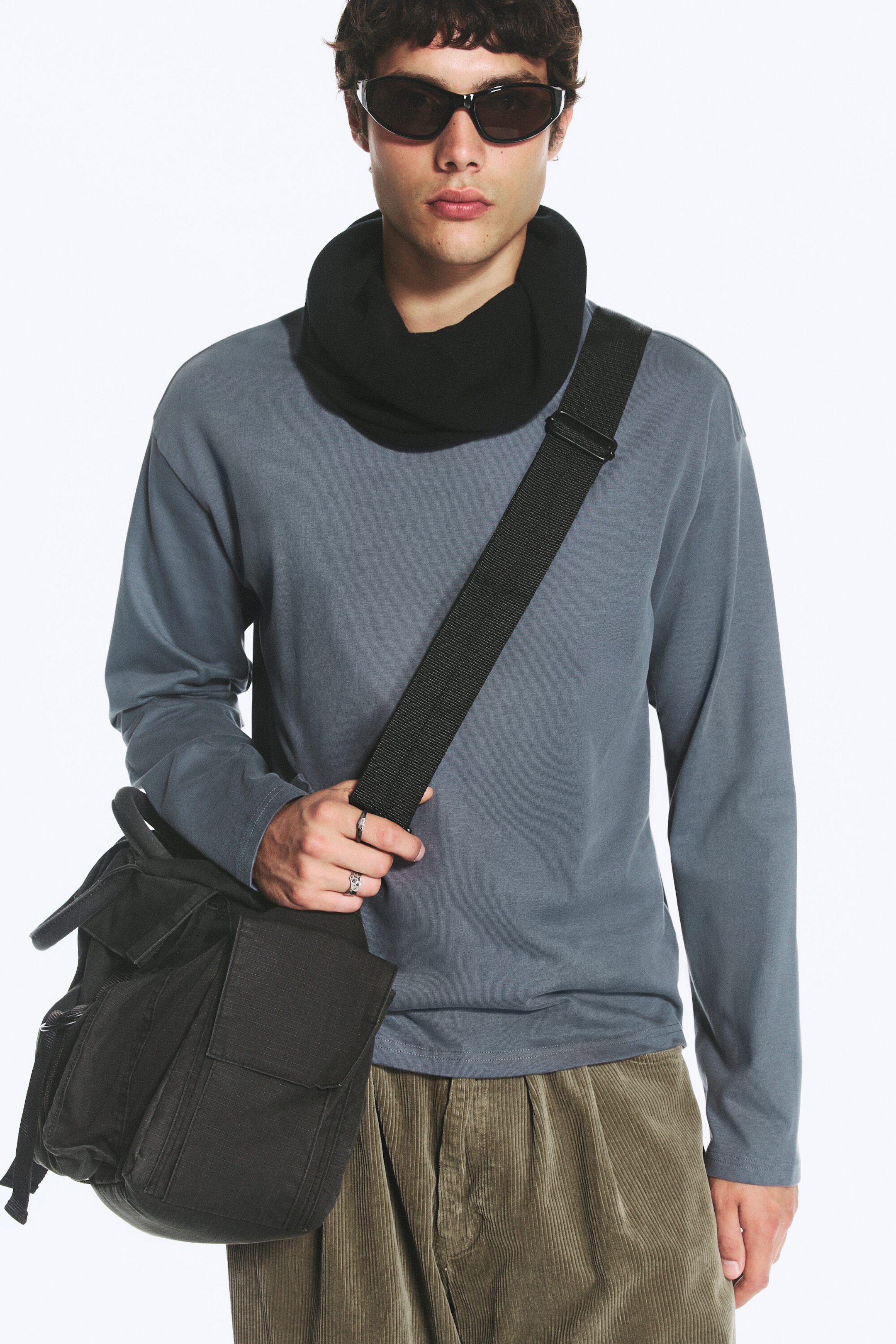 Black - Knitted Tube Neck Warmer - 2