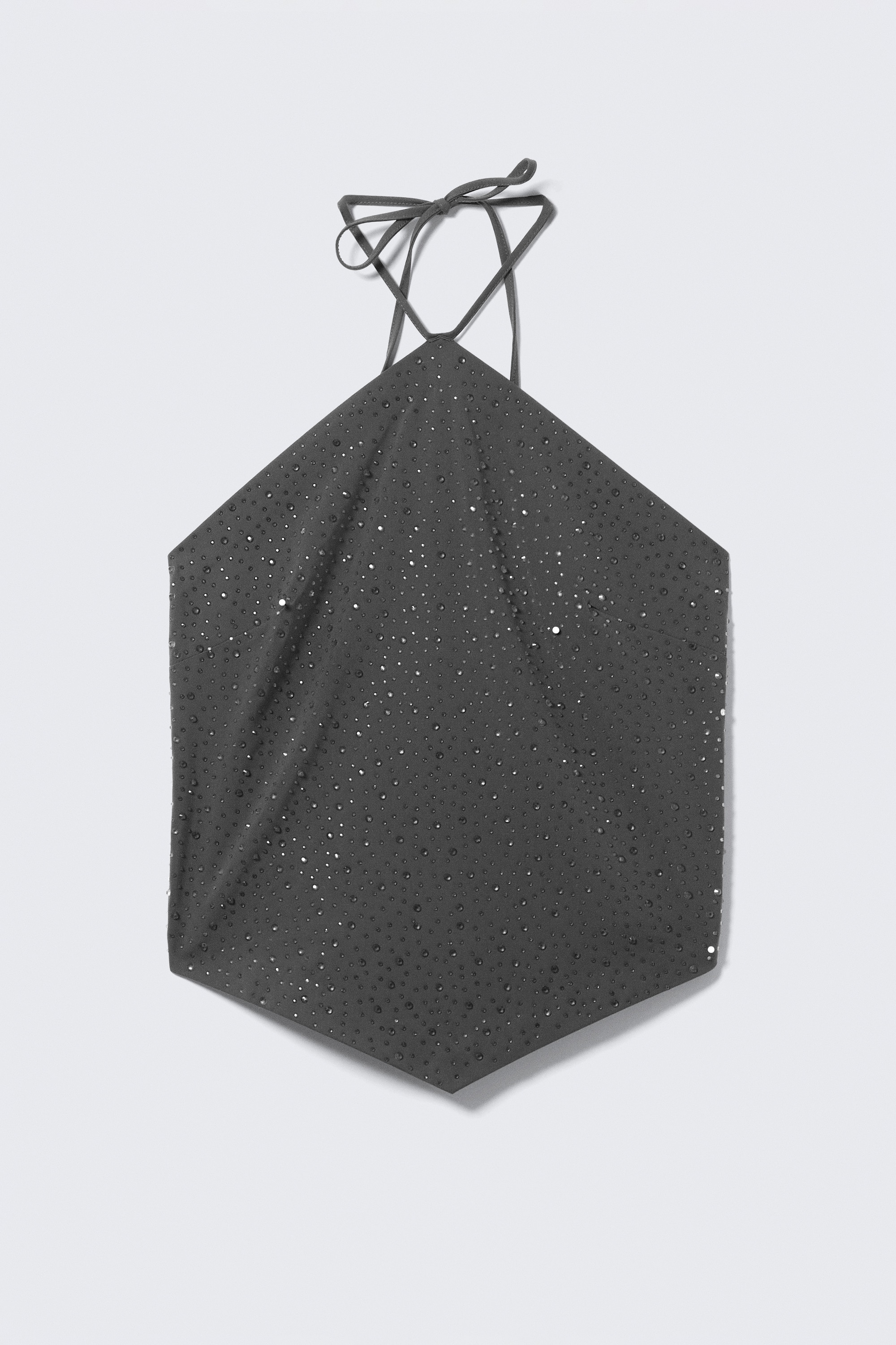 Slim fit nyakbakötős top - Sötétszürke - Stones/Sötétkék - Csíkos