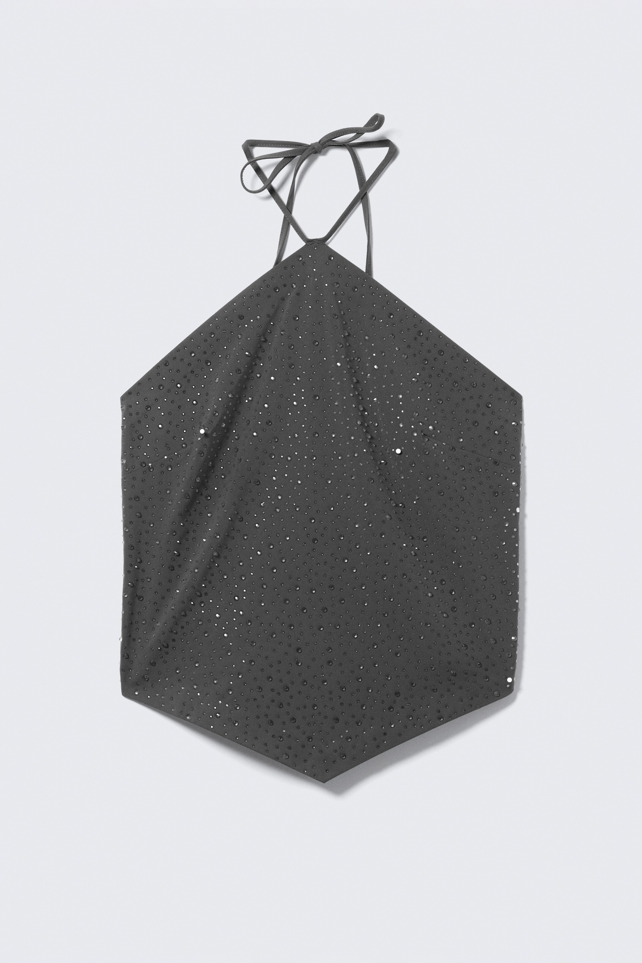 Nagyobb kép megtekintése: Slim fit nyakbakötős top - Sötétszürke - Stones | H&M HU 5